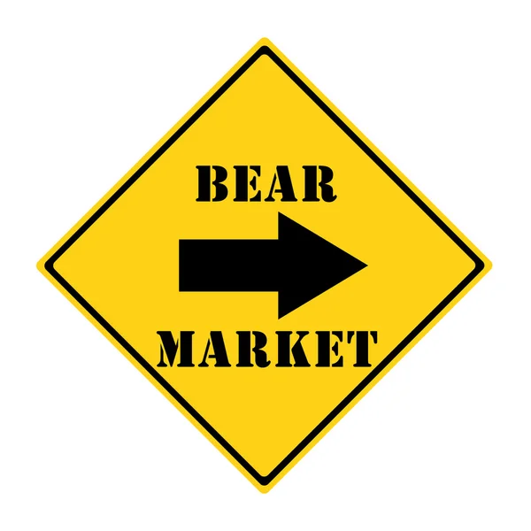 Medvědího trhu tímto způsobem znamení — Stock fotografie