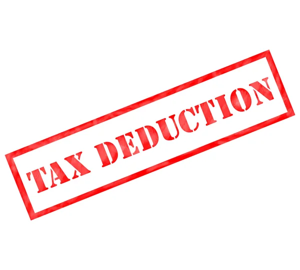 Red Tax Deduction weathered stamp — Stock Photo, Image