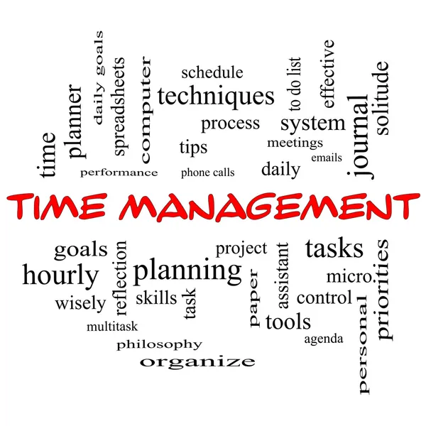 Слово Time Management в красных шапках — стоковое фото