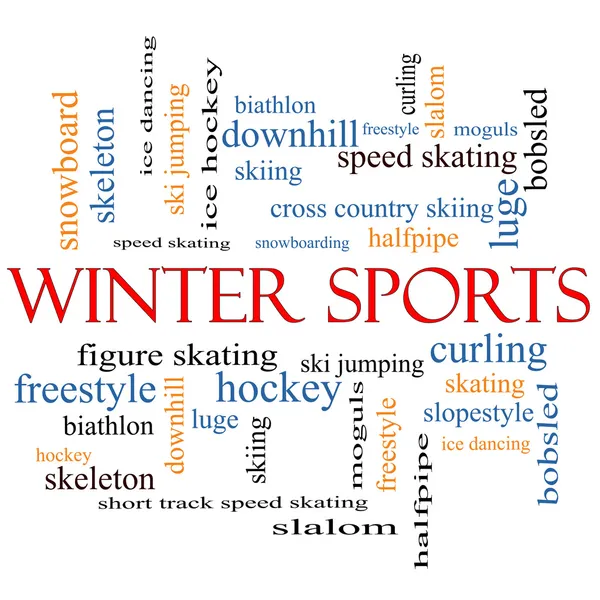 Winter Sports Word Cloud Concept — Stock Photo, Image