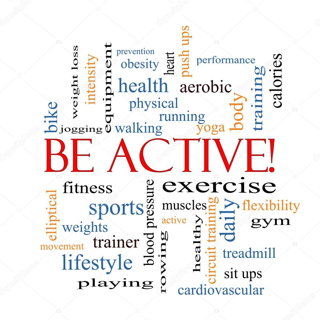 Be Active! Word Cloud Concept