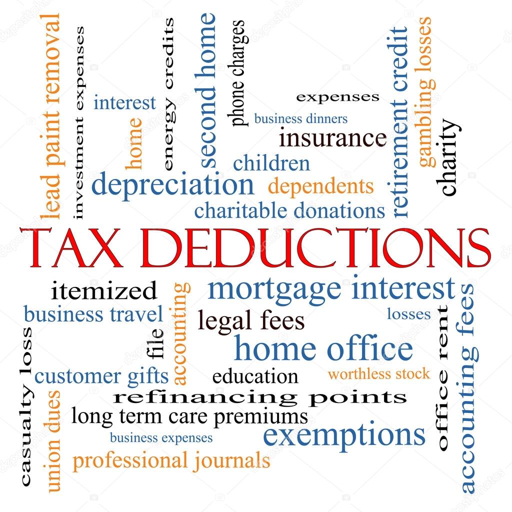 Tax Deductions Word Cloud Concept