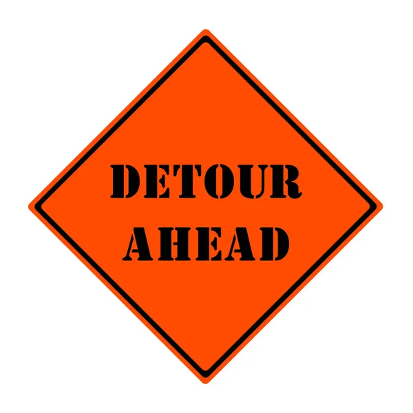 Detour Ahead Sign — Stock Photo, Image