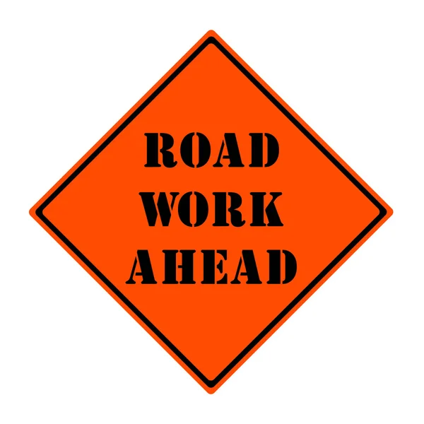 Road Work Ahead Sign — Stock Photo, Image