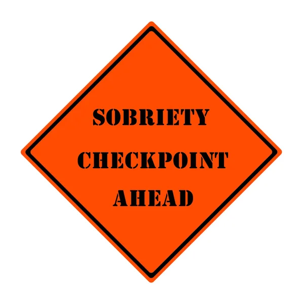 Veiligheid checkpoint vooruit teken — Stockfoto
