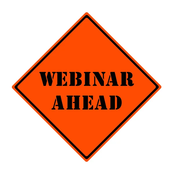 Webinar Ahead Sign — Stock Photo, Image