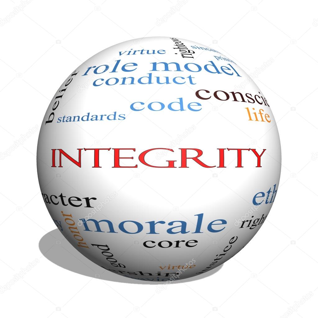 Integrity 3D sphere Word Cloud Concept