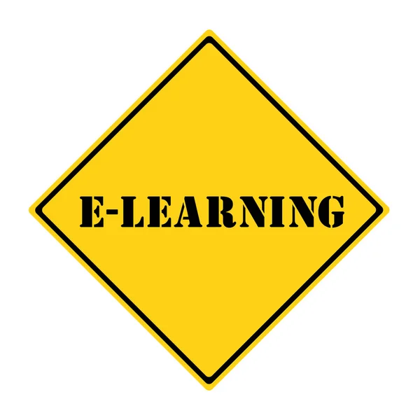 E-learning znamení — Stock fotografie