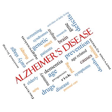 Alzheimer hastalığı word cloud kavramı açılı