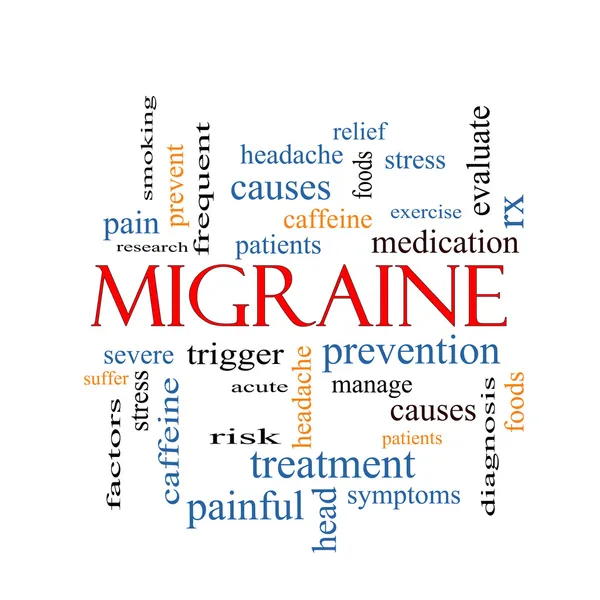 Concepto de nube de palabra migraña —  Fotos de Stock