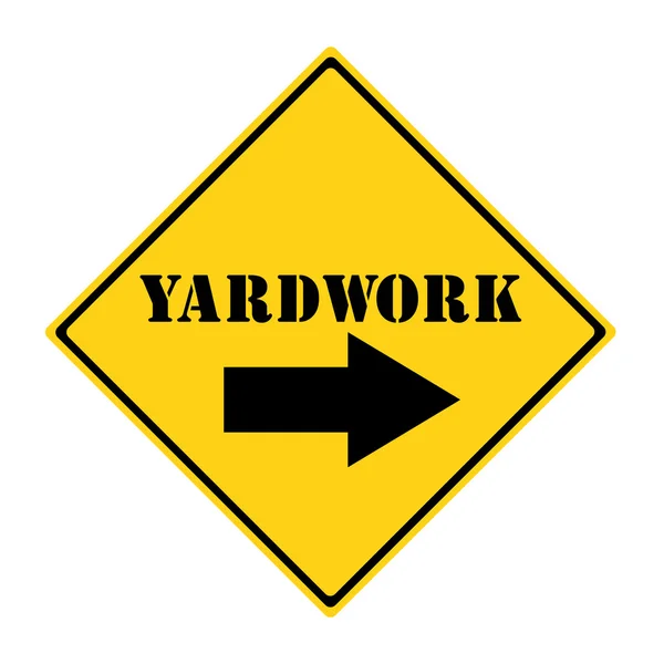 Yardwork that way Sign — Stock Photo, Image