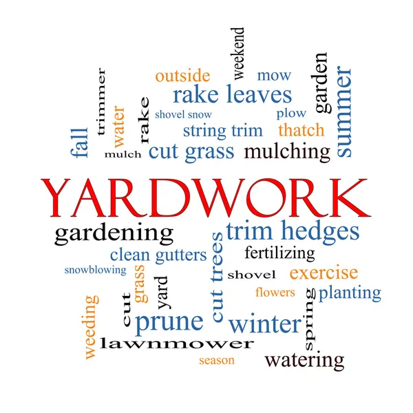 Yardwork Word Cloud Concept — Stock Photo, Image