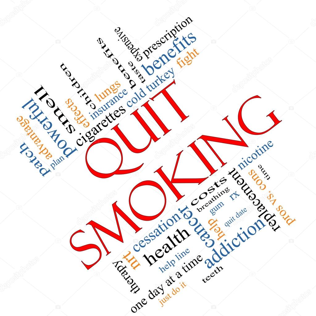 Quit Smoking Word Cloud Concept Angled