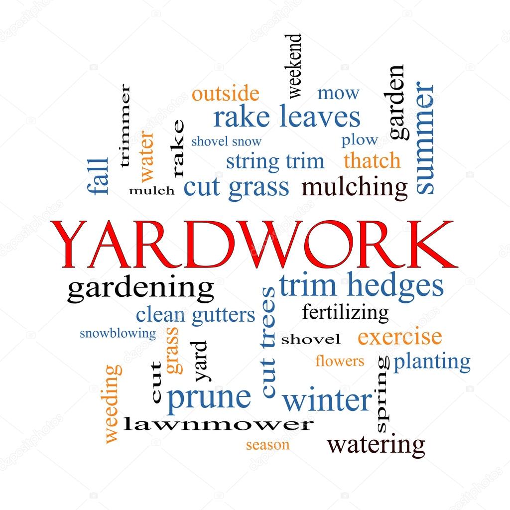 Yardwork Word Cloud Concept