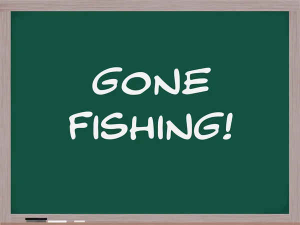 Gone Fishing written on a Blackboard — Stock Photo, Image