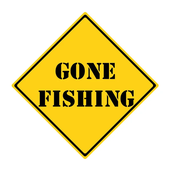 Gone Fishing Sign — Stock Photo, Image