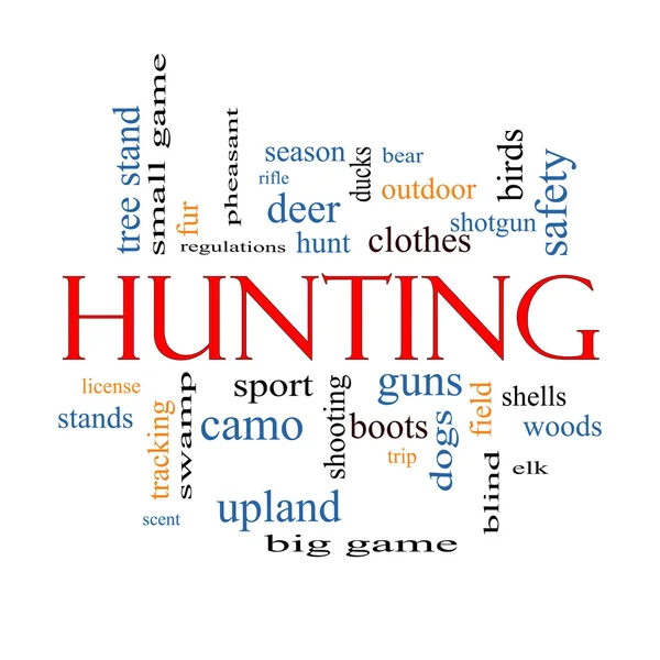 Hunting Word Cloud Concept — Stock Photo, Image