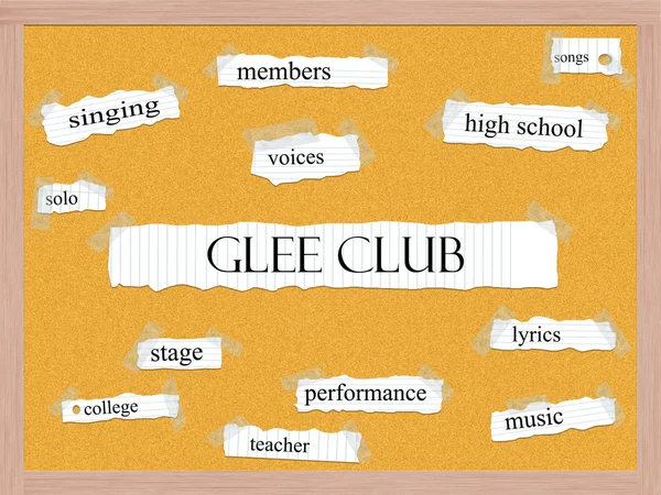 Concept de mot pour le visages Glee club — Photo