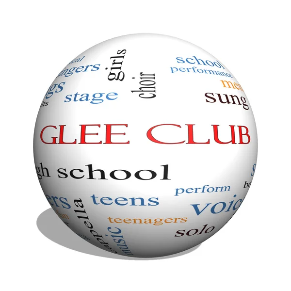 Glee Club 3D sphère Word Cloud Concept — Photo