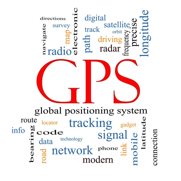 Concetto GPS word cloud — Foto Stock
