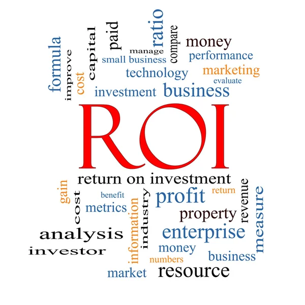 Concepto de nube de palabras ROI —  Fotos de Stock