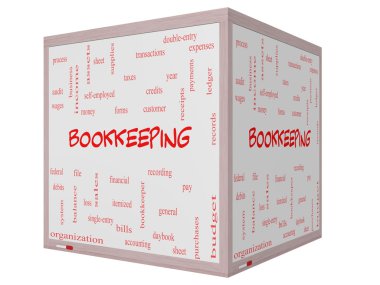 defter tutma kelime bulutu kavramı üzerinde bir 3d küp beyaz tahta