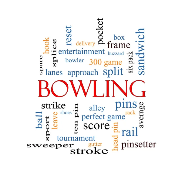 Bowling Word Cloud Concept — Fotografie, imagine de stoc