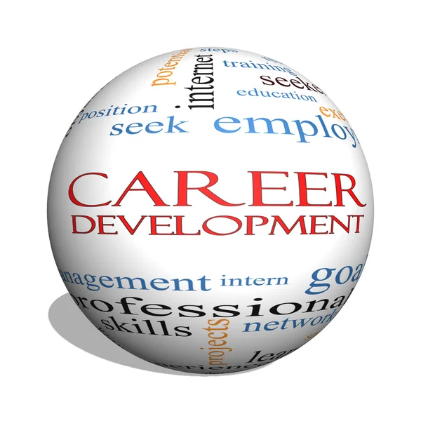 Sviluppo di carriere Sfera 3D Concetto Word Cloud — Foto Stock