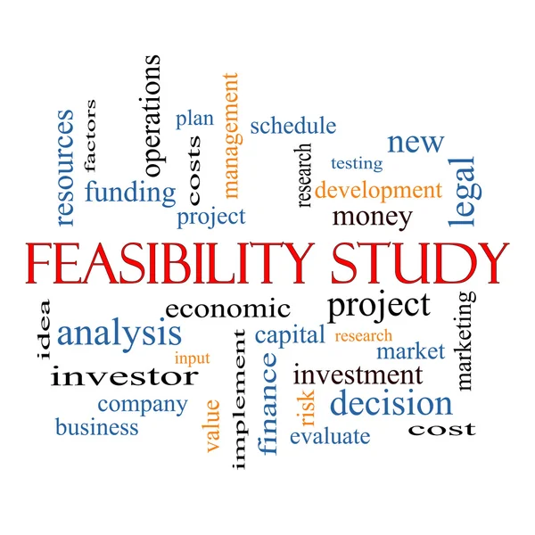 Feasibility Study Word Cloud Concept — Stock Photo, Image