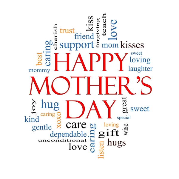 Feliz Día de la Madre Word Cloud Concept — Foto de Stock