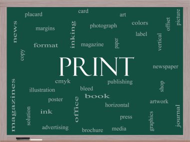 kelime bulutu kavramı bir tahtaya Yazdır