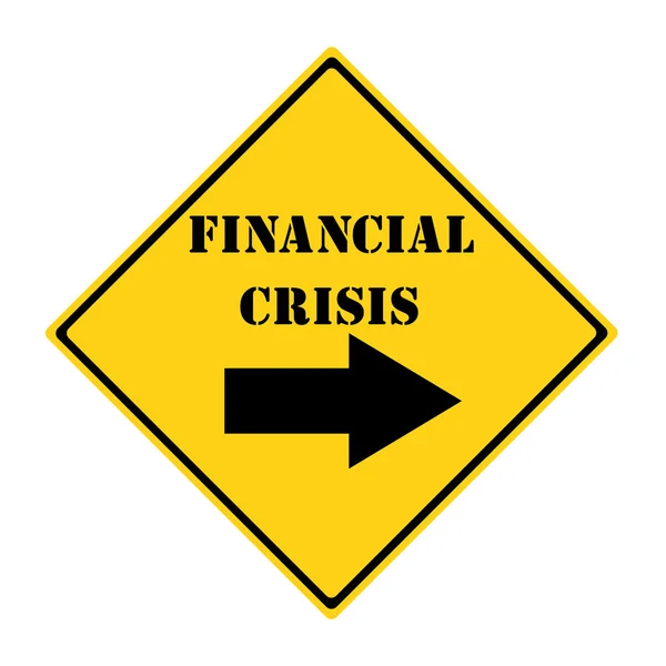 Financial Crisis that way Sign — Stock Photo, Image