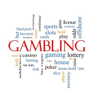 Gambling Word Cloud Concept clipart