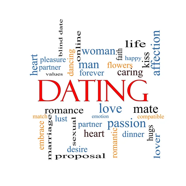 Dating Word Cloud Concept — Stock Photo, Image