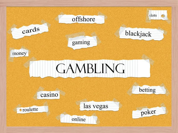 Gambling Corkboard Word Concept — Stock Photo, Image