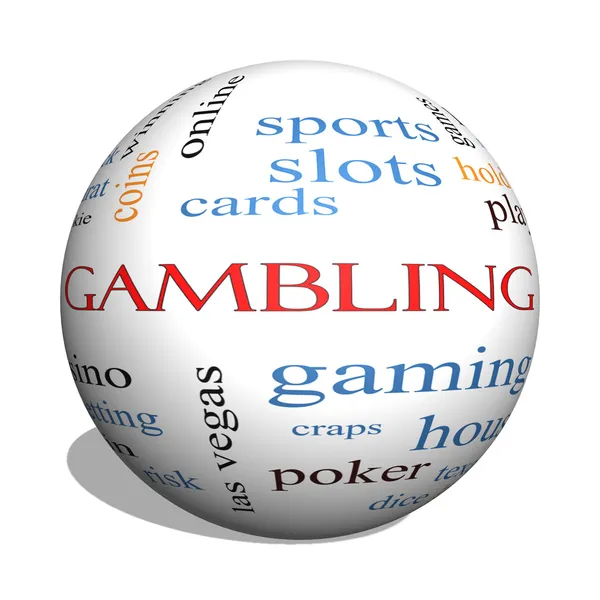 Gambling 3D sphere Word Cloud Concept — Stock Photo, Image