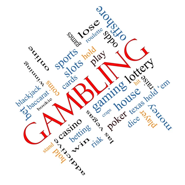 Gambling Word Cloud Concept Angled — Stock Photo, Image