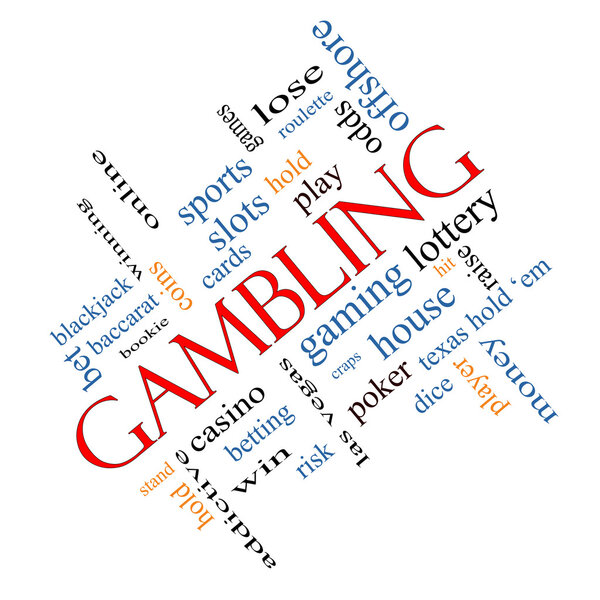 Gambling Word Cloud Concept Angled