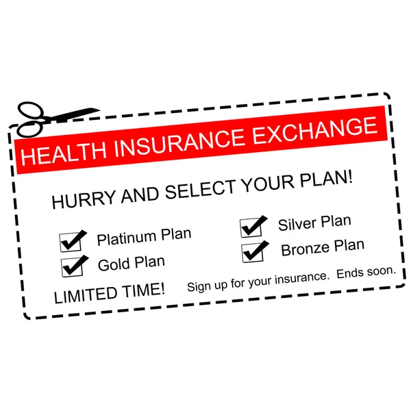 Health Insurance Exchange Coupon Concept — Stock Photo, Image