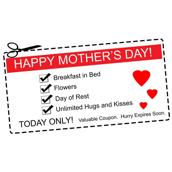 Happy Mother's Day Coupon Concept — Stock Photo, Image