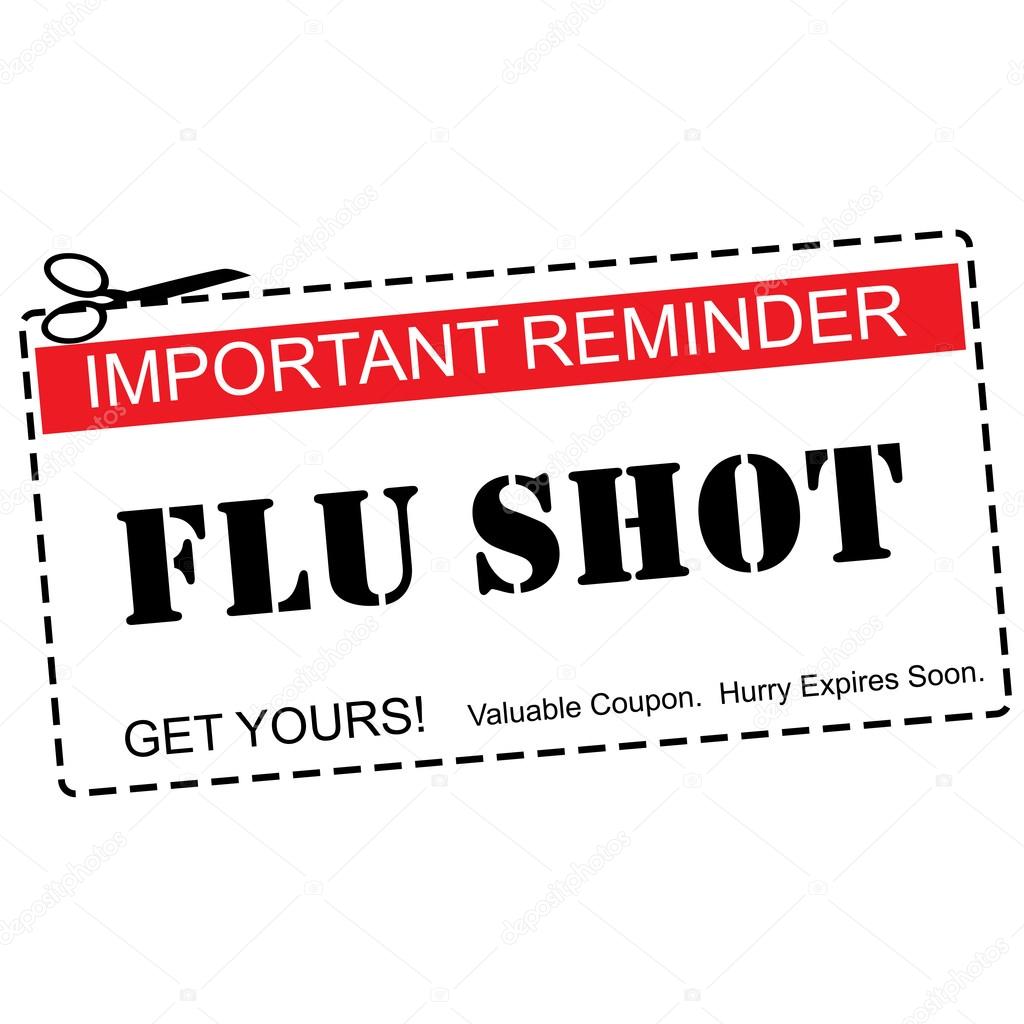 Flu Shot Reminder Coupon Concept
