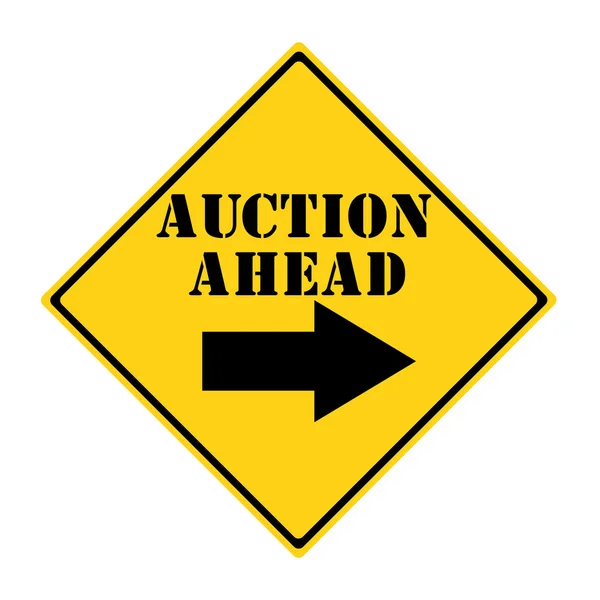 Auction Ahead Sign — Stock Photo, Image