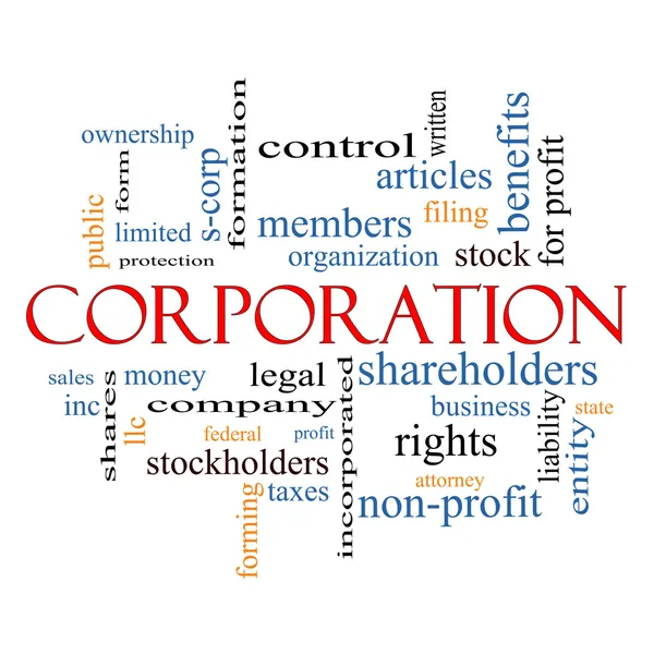 Concetto Corporation Word Cloud — Foto Stock
