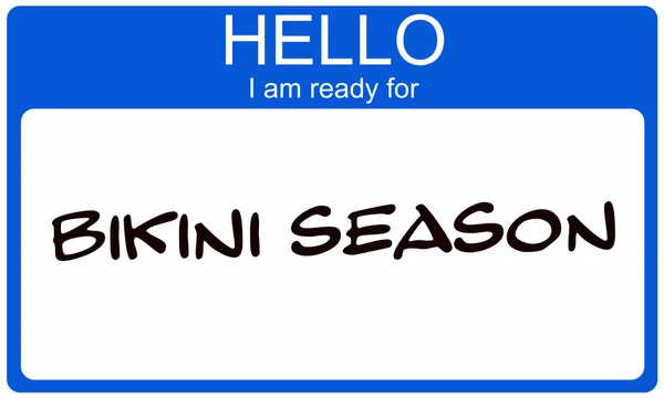 Bikini seizoen naamplaatje — Stockfoto
