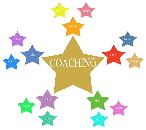 Coaching mot étoiles concept — Photo