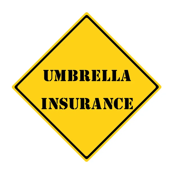 Sinal de seguro guarda-chuva — Fotografia de Stock