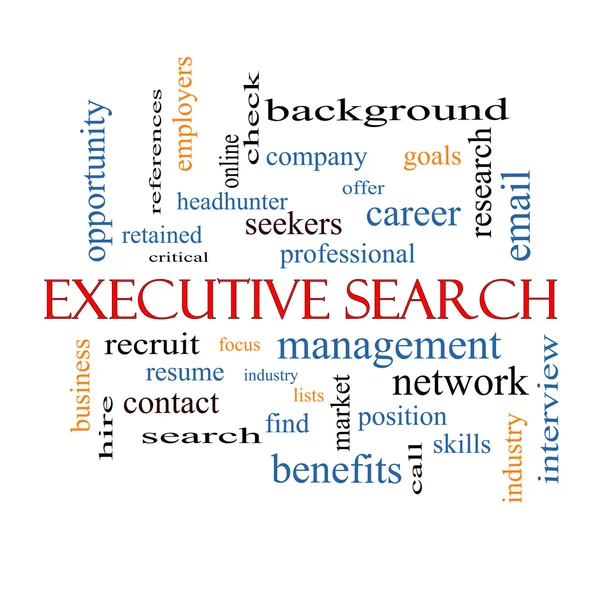 Executive search ordet moln koncept — Stockfoto