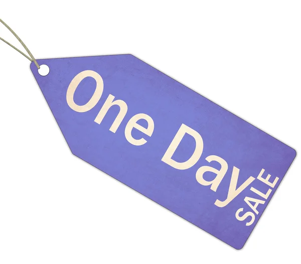 One Day Sale Blue Tag et chaîne — Photo