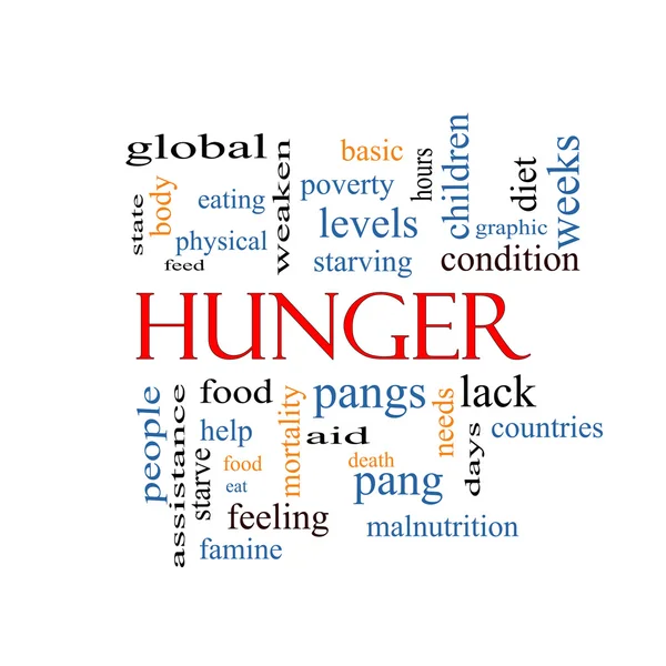 Hunger Word Cloud Concept — Stock Photo, Image