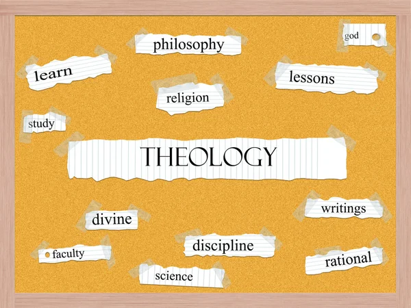 Theology Corkboard Word Concept — Stock Photo, Image